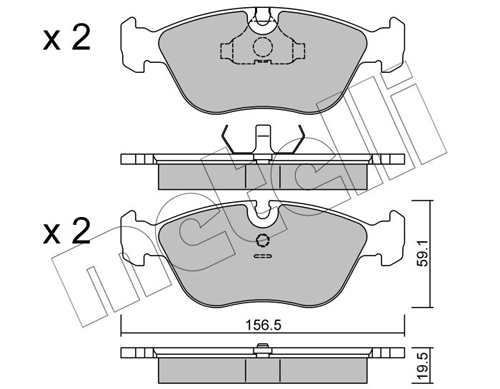 Placute frana METELLI 22-0182-0
