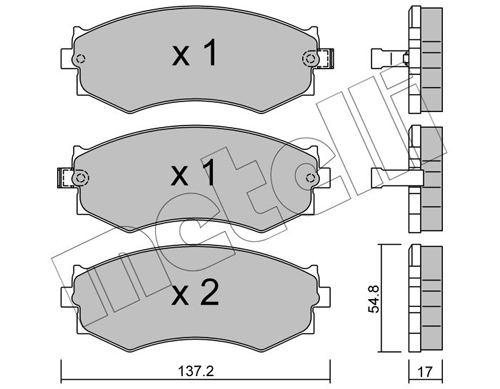 Placute frana METELLI 22-0190-1