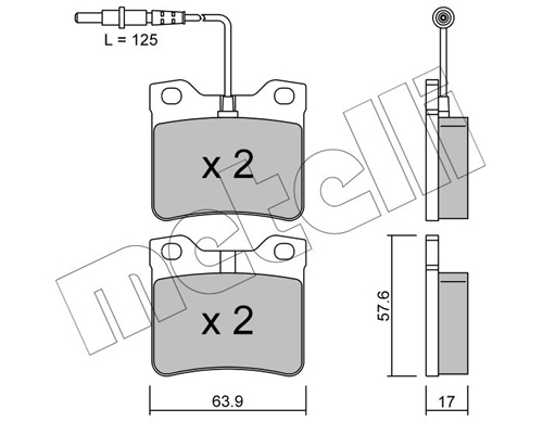 Placute frana METELLI 22-0192-0