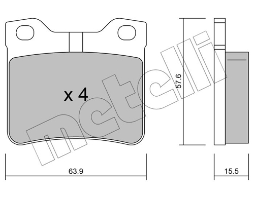 Placute frana METELLI 22-0192-1