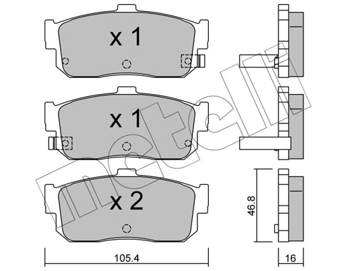 Placute frana METELLI 22-0193-1