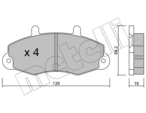 Placute frana METELLI 22-0194-0