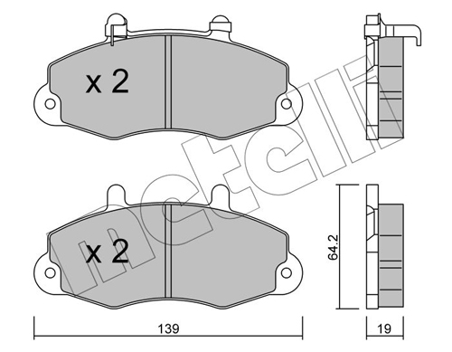 Placute frana METELLI 22-0194-1