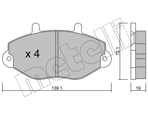 Placute frana METELLI 22-0195-0
