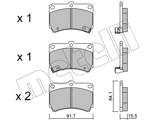 Placute frana METELLI 22-0196-0