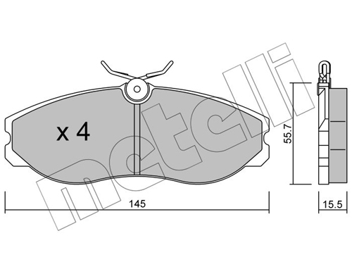 Placute frana METELLI 22-0198-0