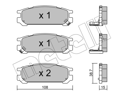 Placute frana METELLI 22-0204-0