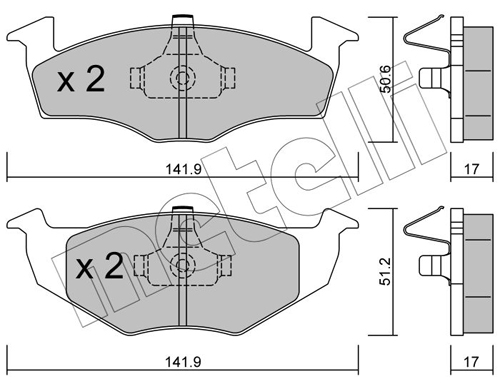 Placute frana METELLI 22-0206-0