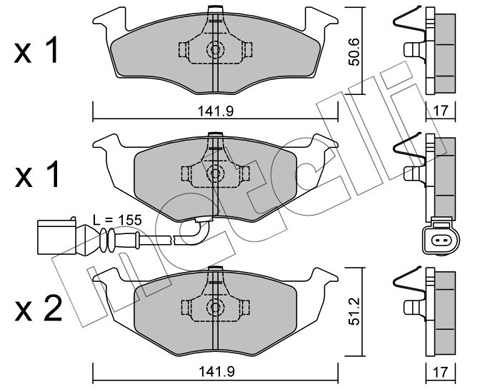 Placute frana METELLI 22-0206-3