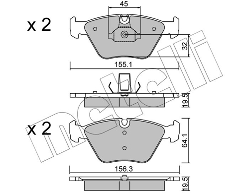 Placute frana METELLI 22-0207-3
