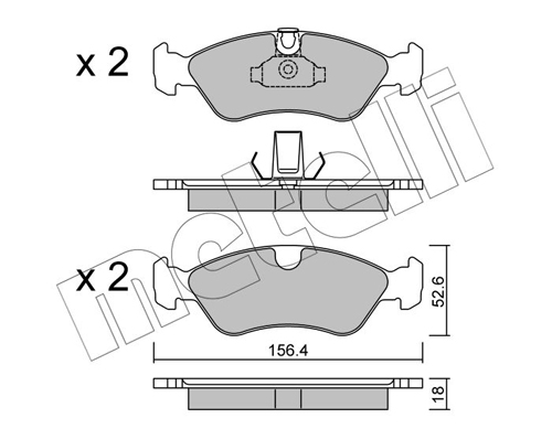 Placute frana METELLI 22-0208-0