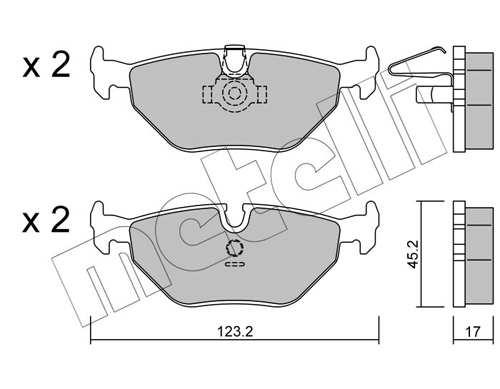 Placute frana METELLI 22-0210-0