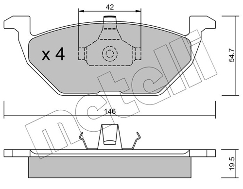 Placute frana METELLI 22-0211-0