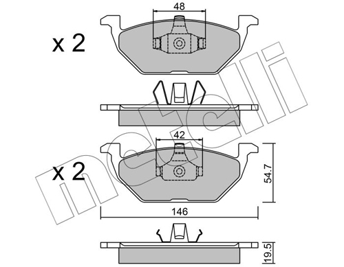 Placute frana METELLI 22-0211-1