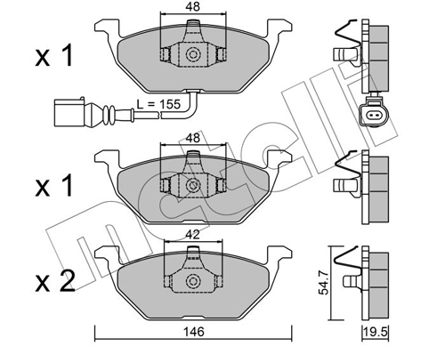 Placute frana METELLI 22-0211-2
