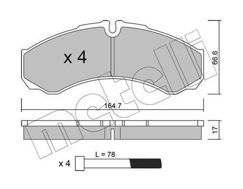 Placute frana METELLI 22-0212-3