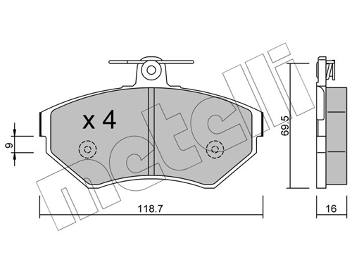 Placute frana METELLI 22-0215-1