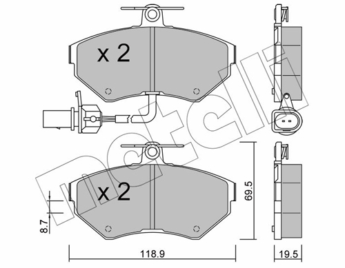 Placute frana METELLI 22-0215-2