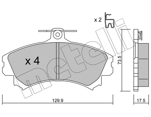 Placute frana METELLI 22-0216-1