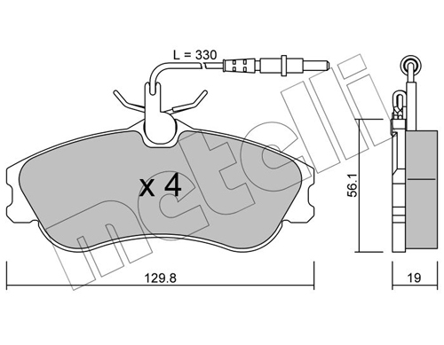 Placute frana METELLI 22-0217-0