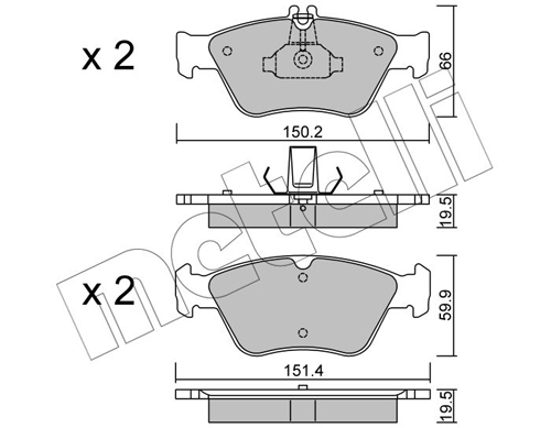 Placute frana METELLI 22-0219-0