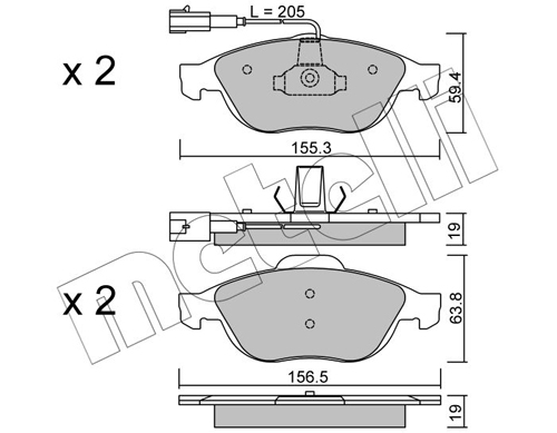 Placute frana METELLI 22-0220-0