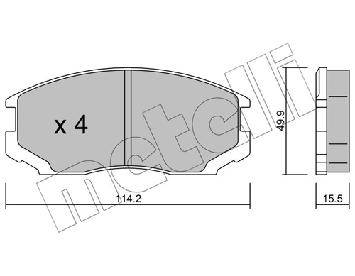 Placute frana METELLI 22-0221-0