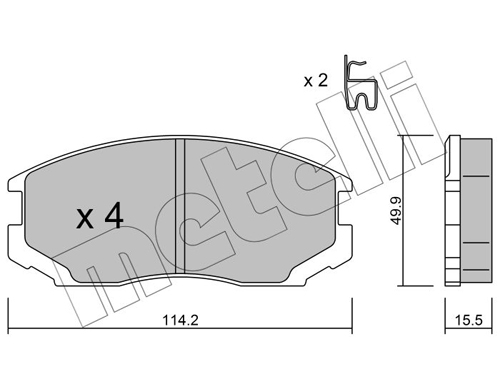 Placute frana METELLI 22-0221-1