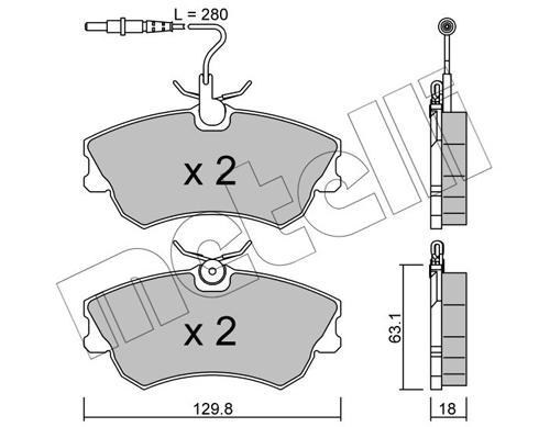 Placute frana METELLI 22-0222-0