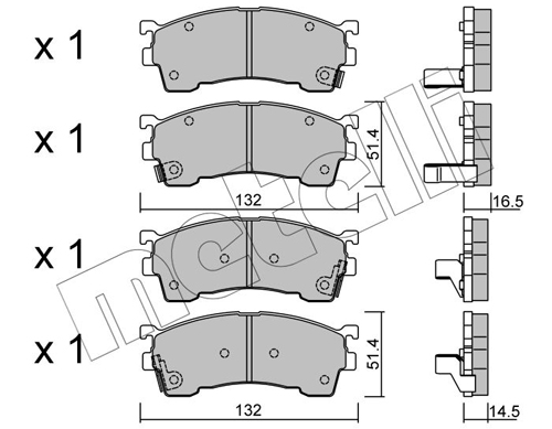 Placute frana METELLI 22-0223-0