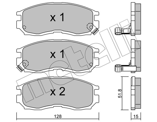 Placute frana METELLI 22-0224-0