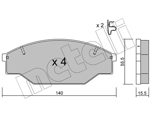 Placute frana METELLI 22-0227-0