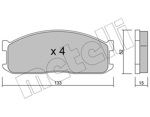 Placute frana METELLI 22-0232-0