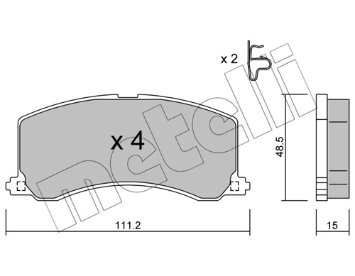 Placute frana METELLI 22-0248-0