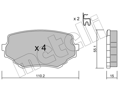 Placute frana METELLI 22-0249-0