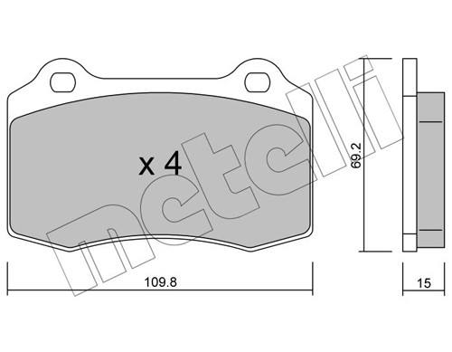 Placute frana METELLI 22-0251-2