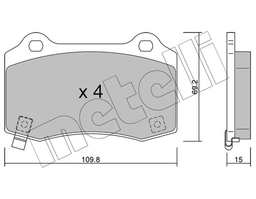 Placute frana METELLI 22-0251-6