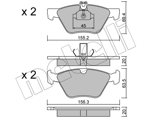 Placute frana METELLI 22-0252-0