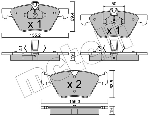 Placute frana METELLI 22-0252-1