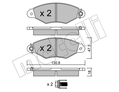 Placute frana METELLI 22-0253-0