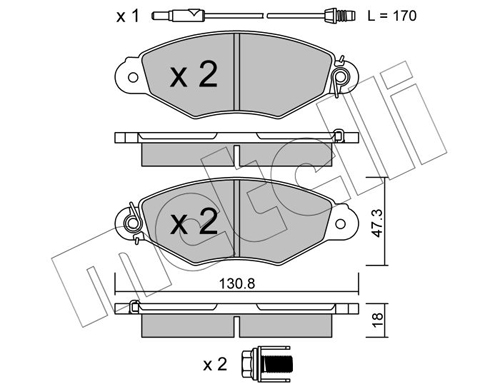 Placute frana METELLI 22-0253-1