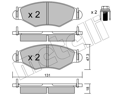 Placute frana METELLI 22-0254-0