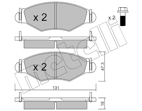 Placute frana METELLI 22-0254-1