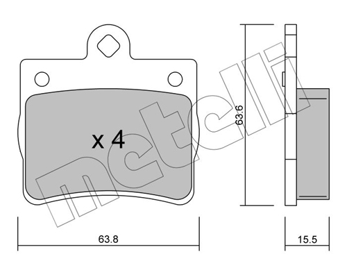 Placute frana METELLI 22-0255-0