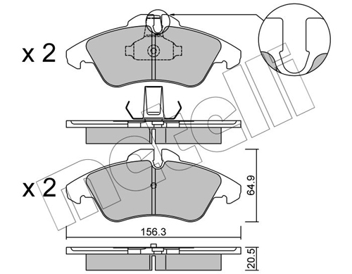 Placute frana METELLI 22-0256-1