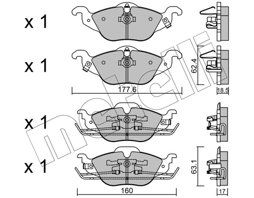 Placute frana METELLI 22-0257-0