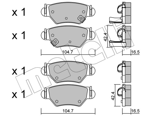 Placute frana METELLI 22-0259-0