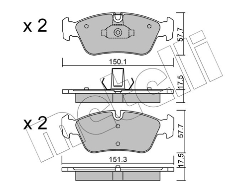 Placute frana METELLI 22-0260-0