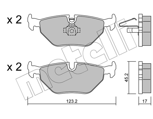 Placute frana METELLI 22-0261-0