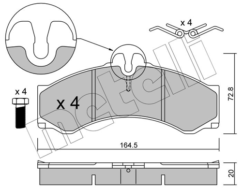 Placute frana METELLI 22-0262-0